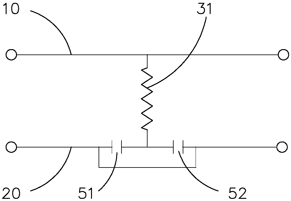 Transmission line, and scattering parameter testing system and method