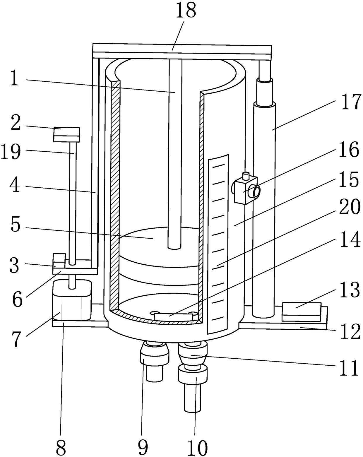 Proportioning metering and adding device for plasticizer