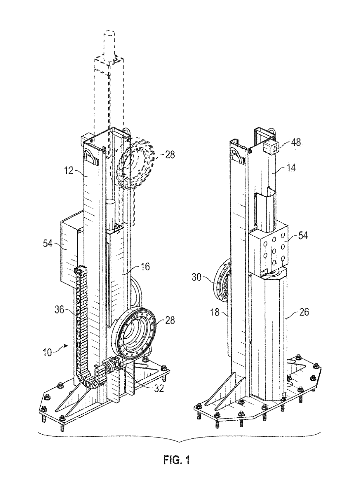 Hydraulic positioner for large and heavy work pieces