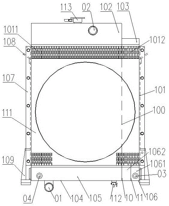 Built-in two-in-one water tank heat exchanger