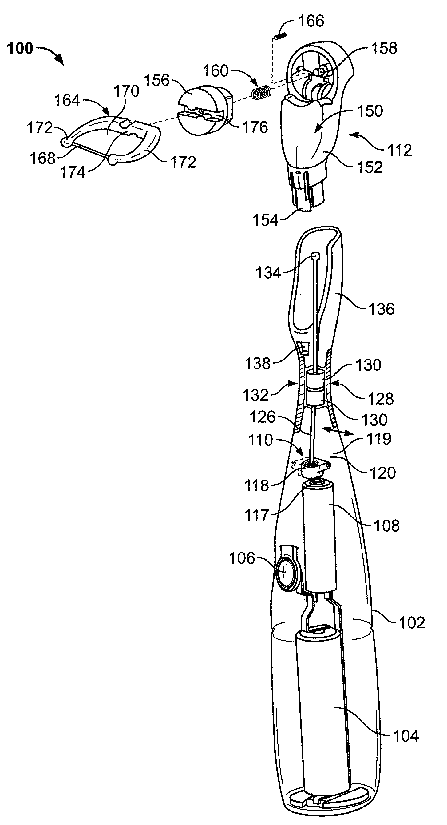 Electric oral cleaning device