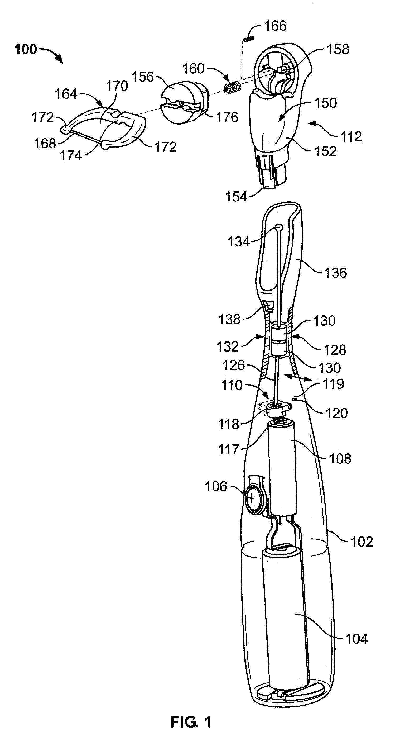 Electric oral cleaning device