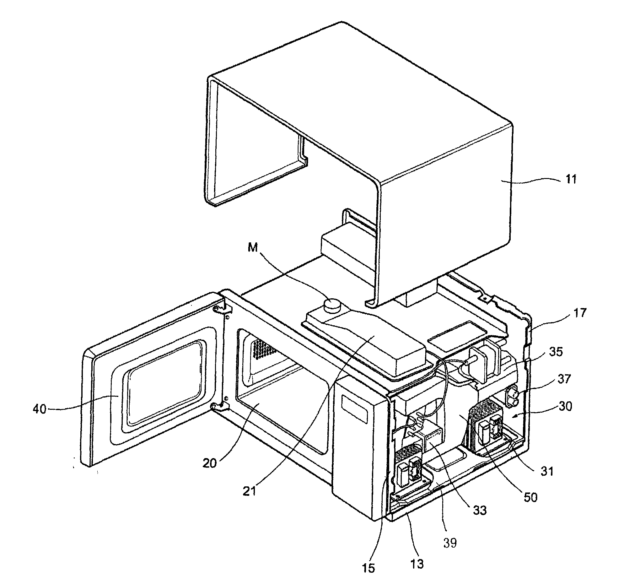 Food defrosting method for microwave oven