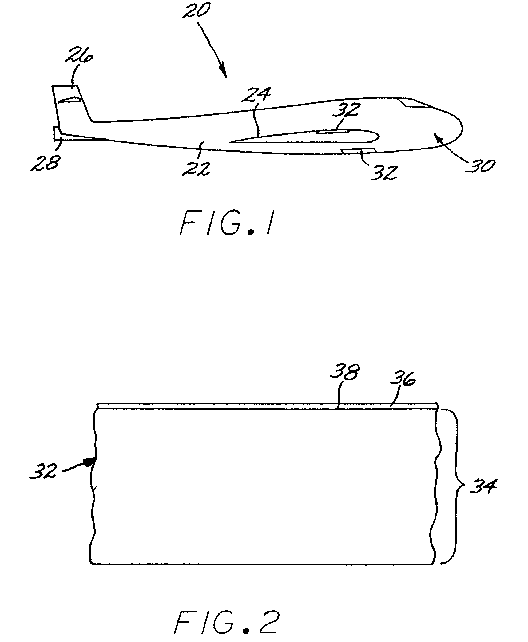 Approach for indicating the occurrence of a mechanical impact on a material, such as a low-ductility composite material