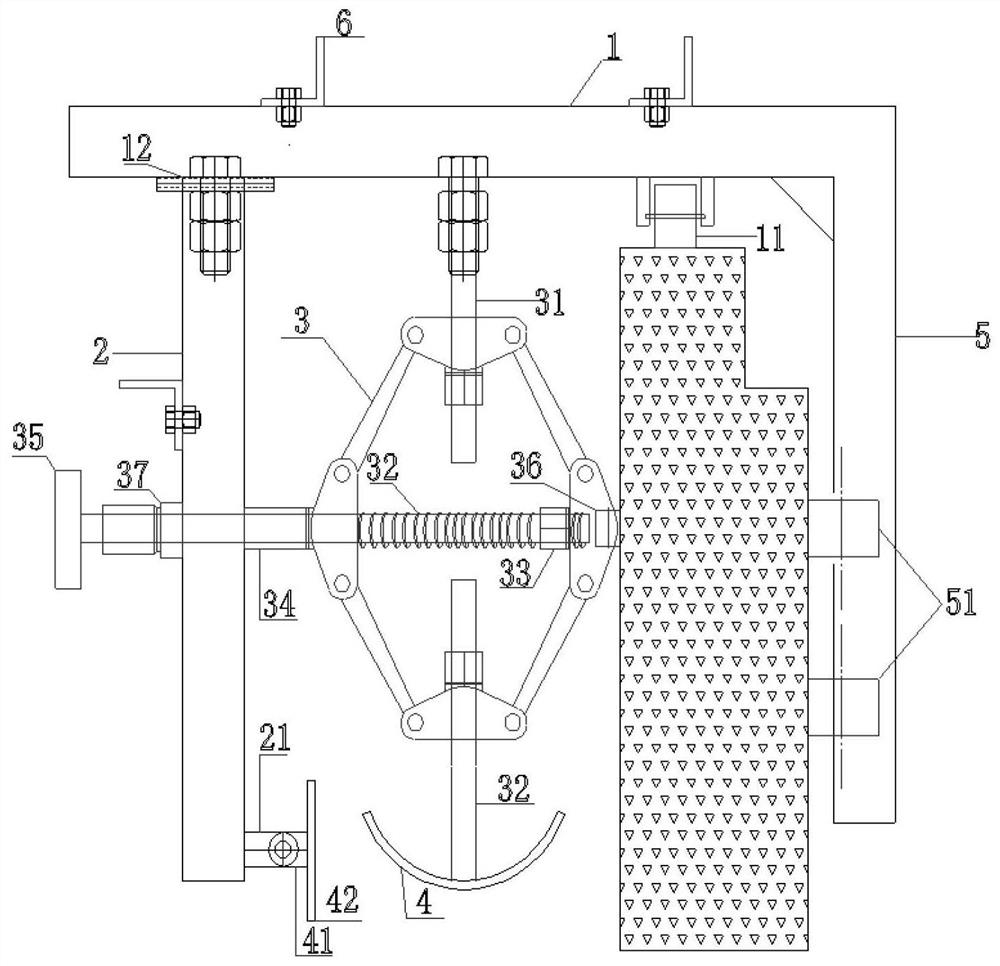 Fixed device for curb side ditch formworks in tunnel