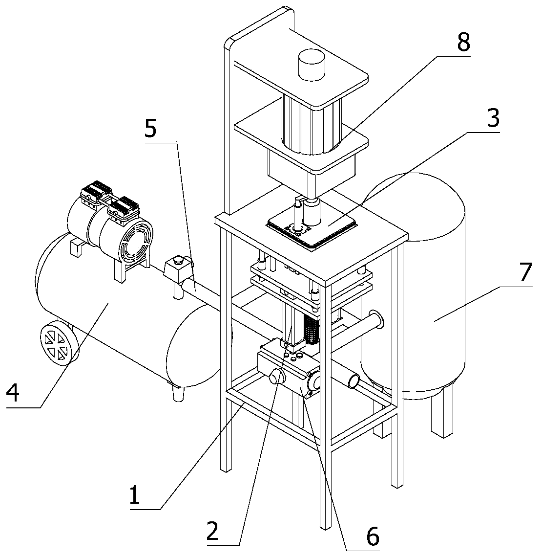 Dry-type air tightness detection machine for automobile filter