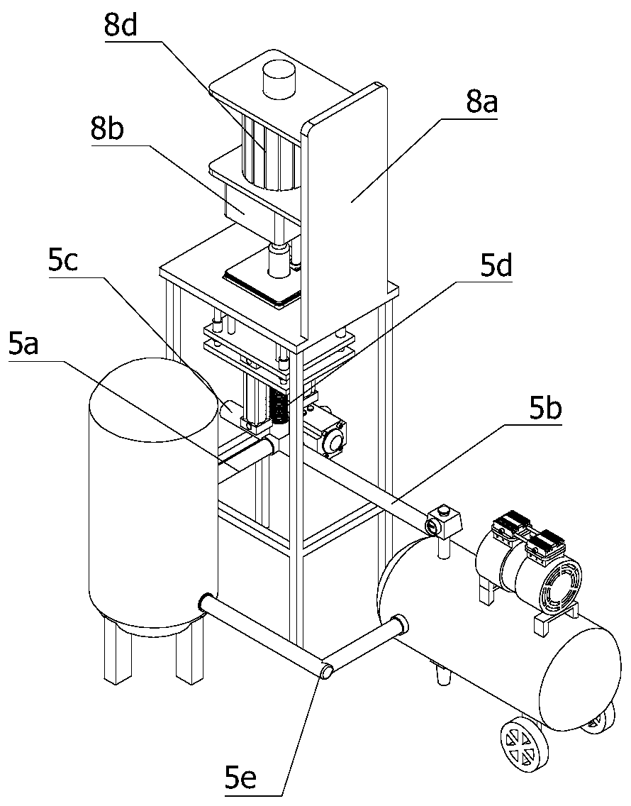 Dry-type air tightness detection machine for automobile filter