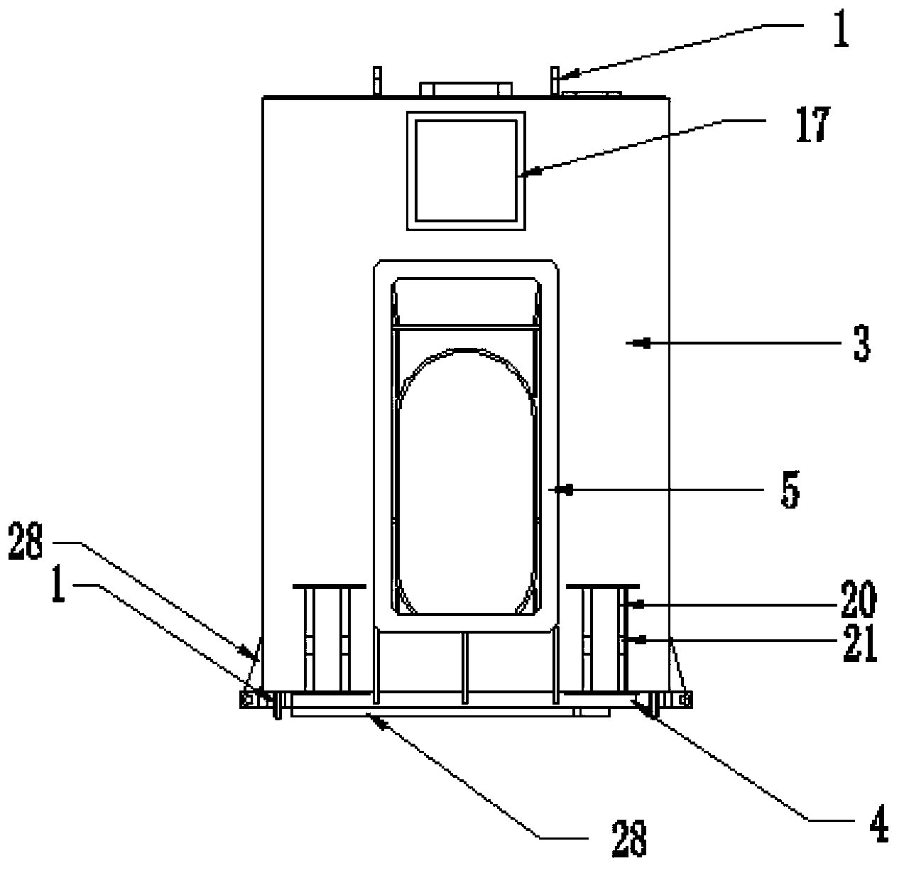 Oil cylinder luffing crane tower body and processing method thereof