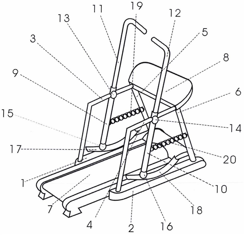 Fitness method of electric treadmill with swingable vertical armrest