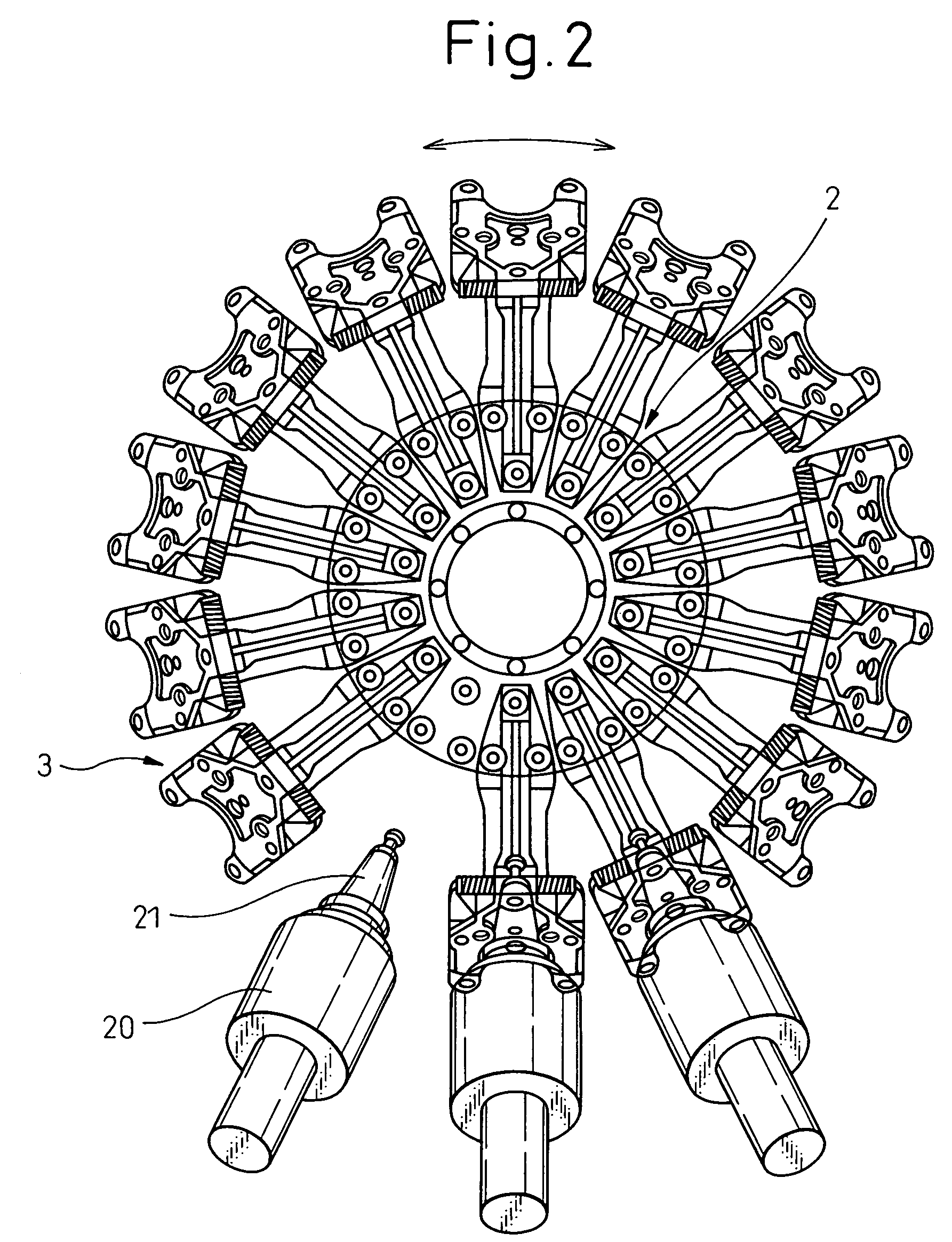 Tool changing device which prevents chips adhering to tool