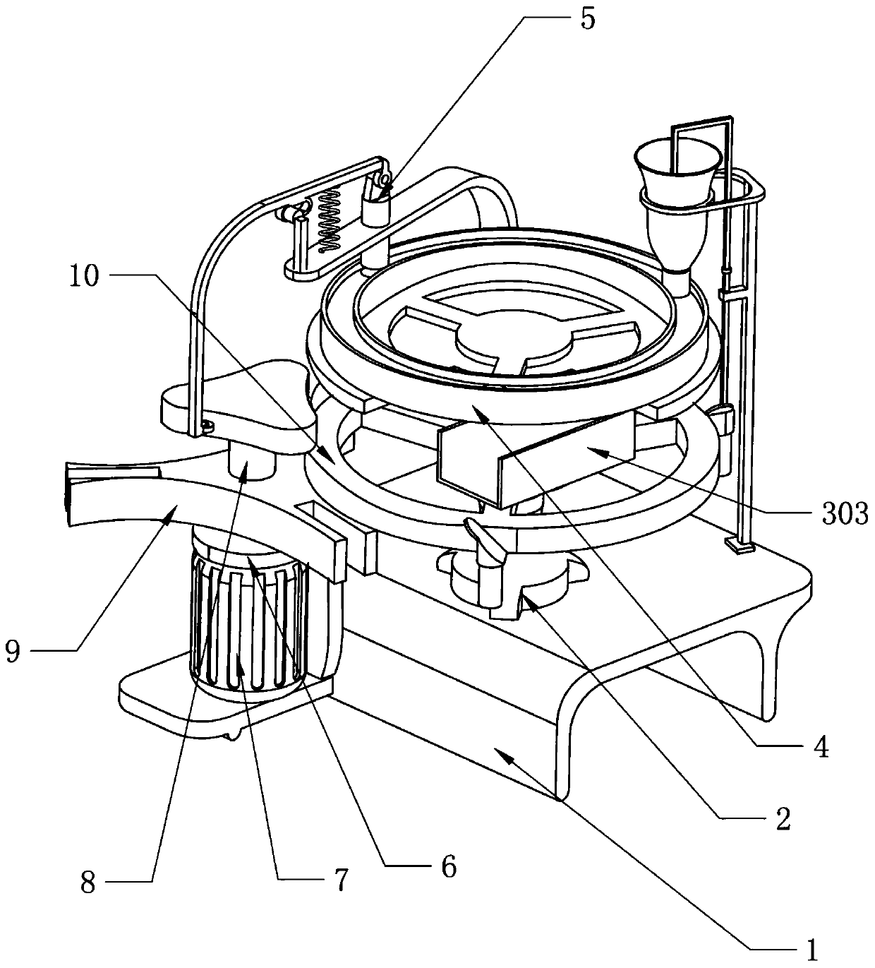 Automatic rotating medicine tablet press