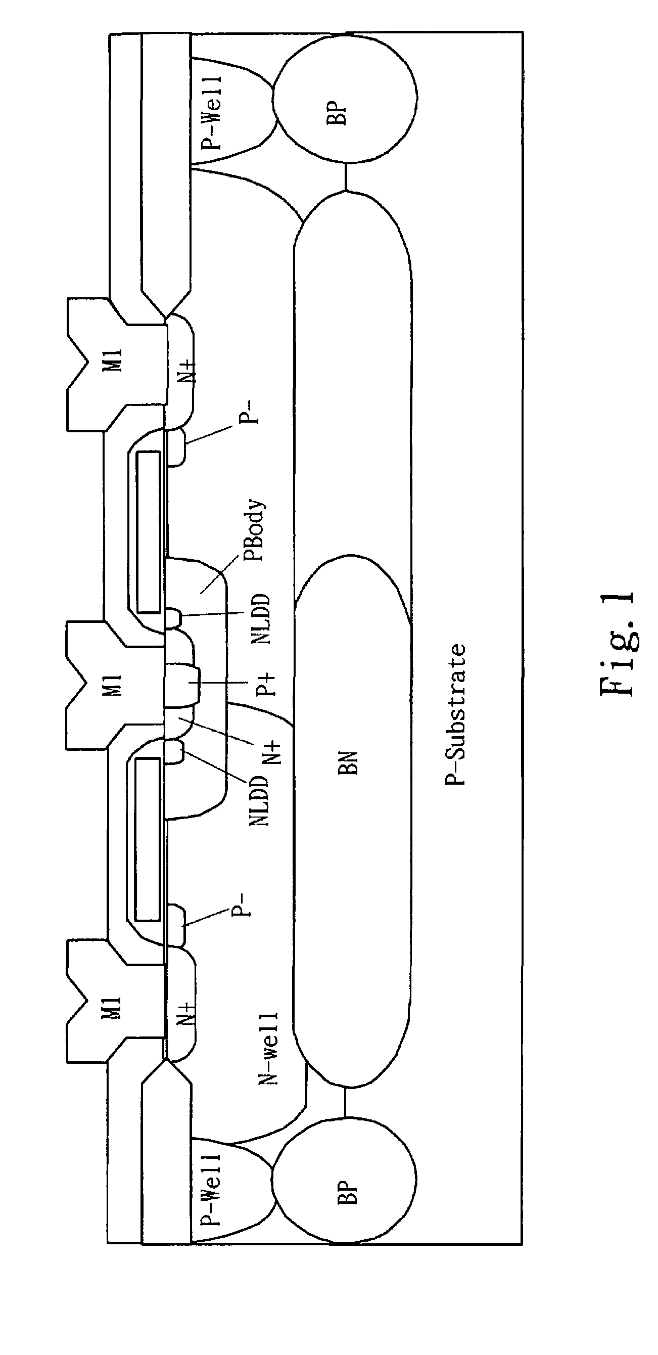 Lateral DMOS structure