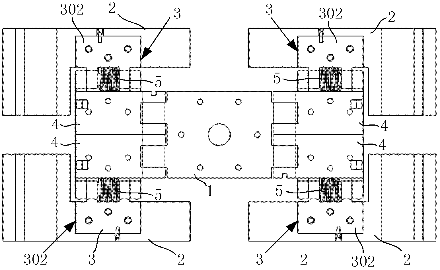 Humanoid robot foot plate mechanism with multiple degrees of freedom