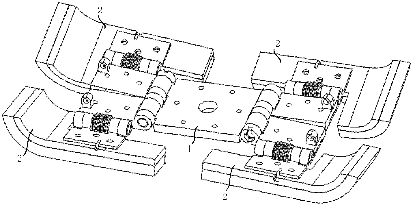 Humanoid robot foot plate mechanism with multiple degrees of freedom