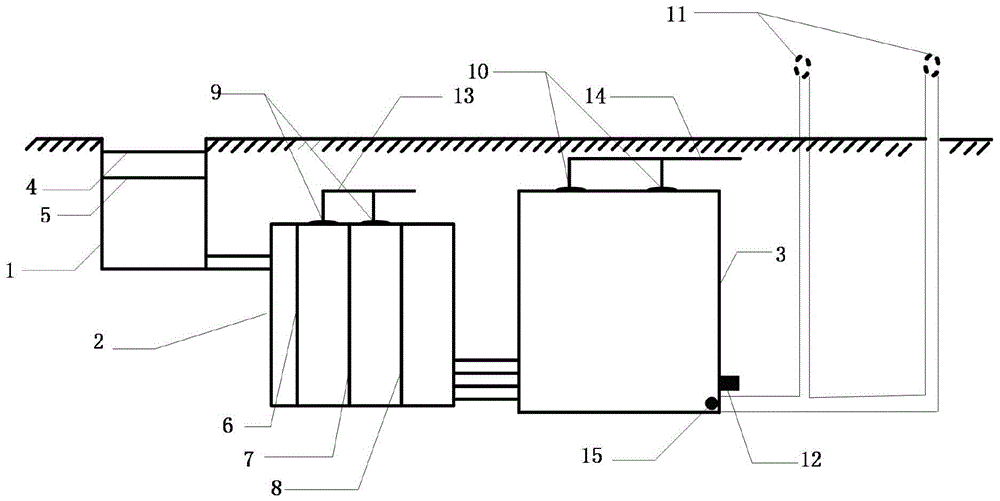 Urban road rainwater collection treatment and application system