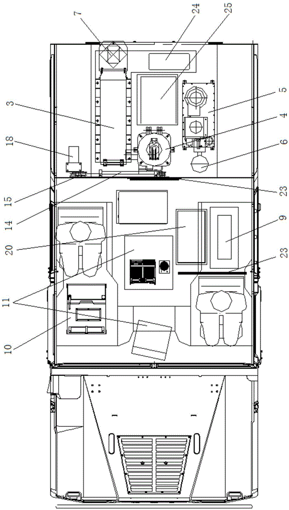 Vehicle-mounted disposal system for nuclear biochemical contaminants