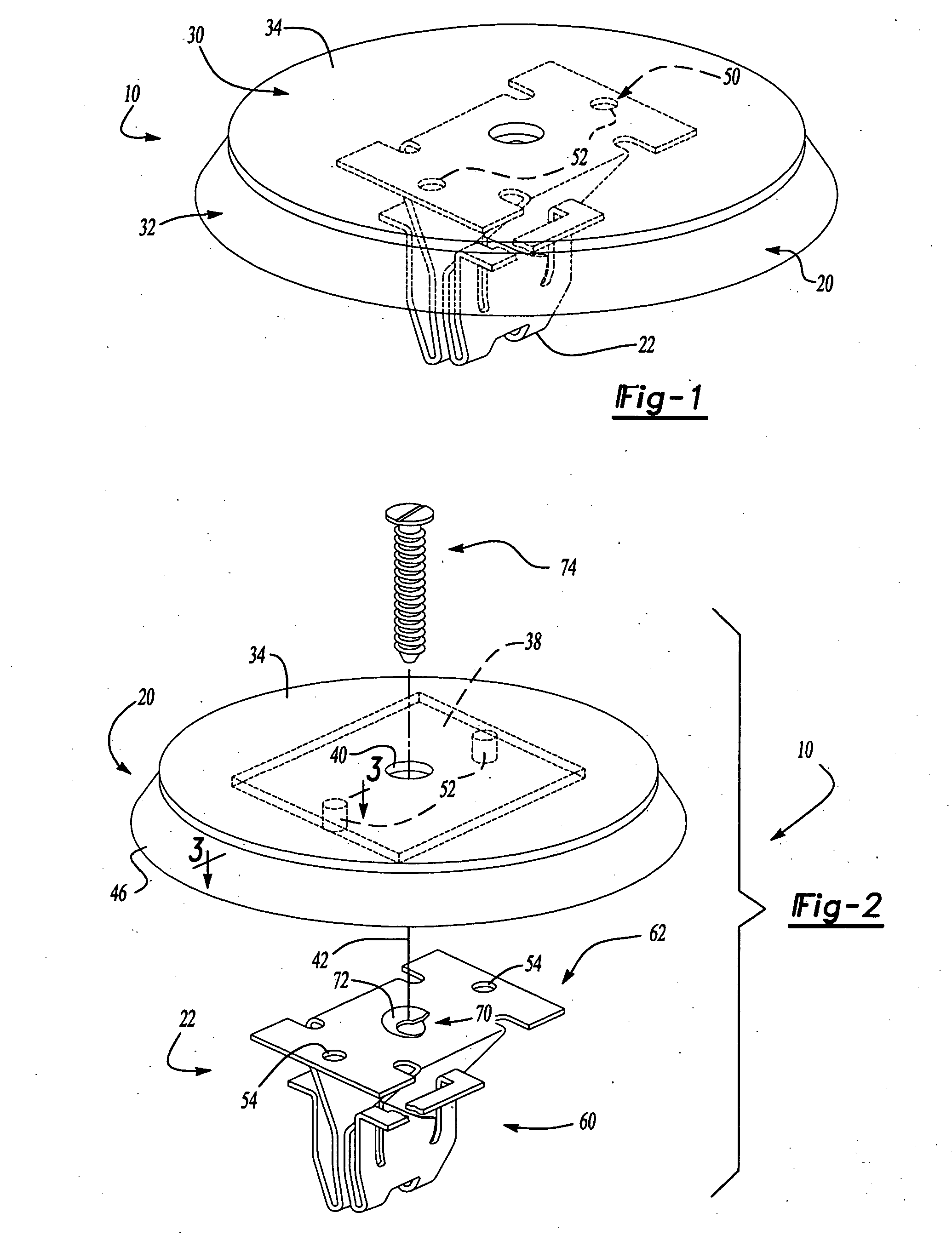 Resilient clip fastener