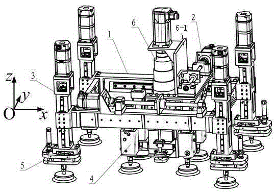 Two-way crawling light mobile parallel normal drilling device