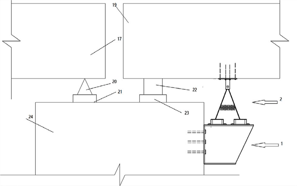 Energy dissipation buffer type limitable bridge anti-seismic check block structure with steel spring