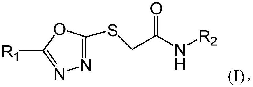 1, 3, 4-oxadiazole neuraminidase inhibitor as well as preparation method and application thereof