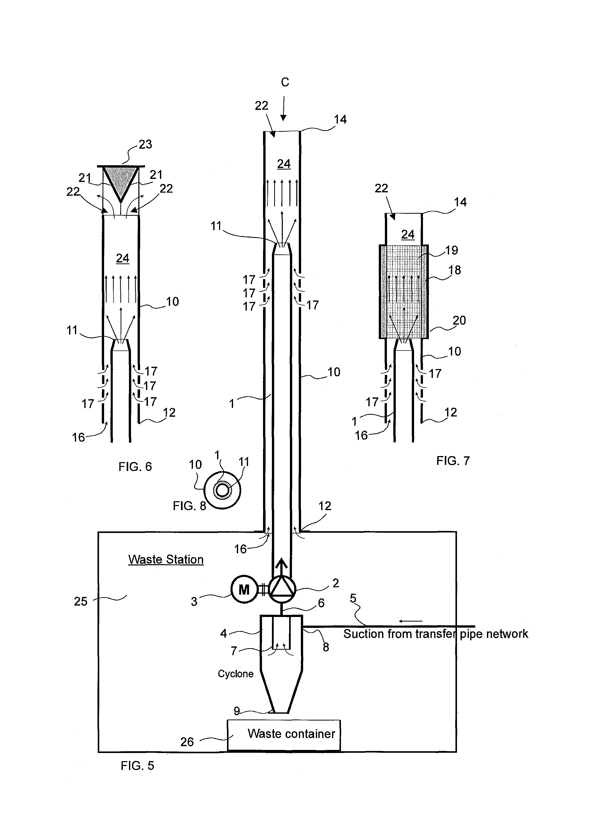 Method and apparatus in a pneumatic material conveying system