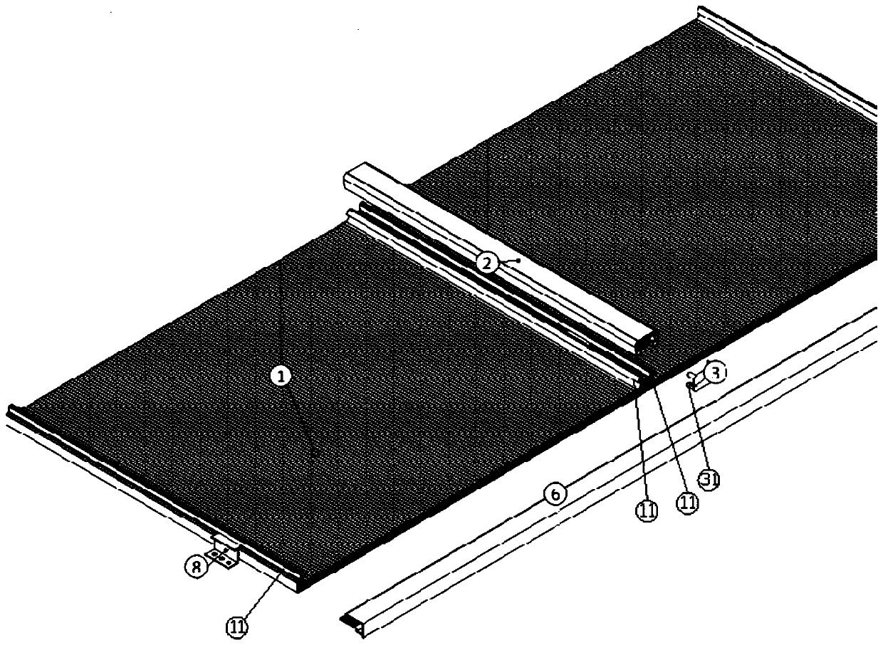 Novel sunlight plate fixing structure convenient to install and installation method thereof