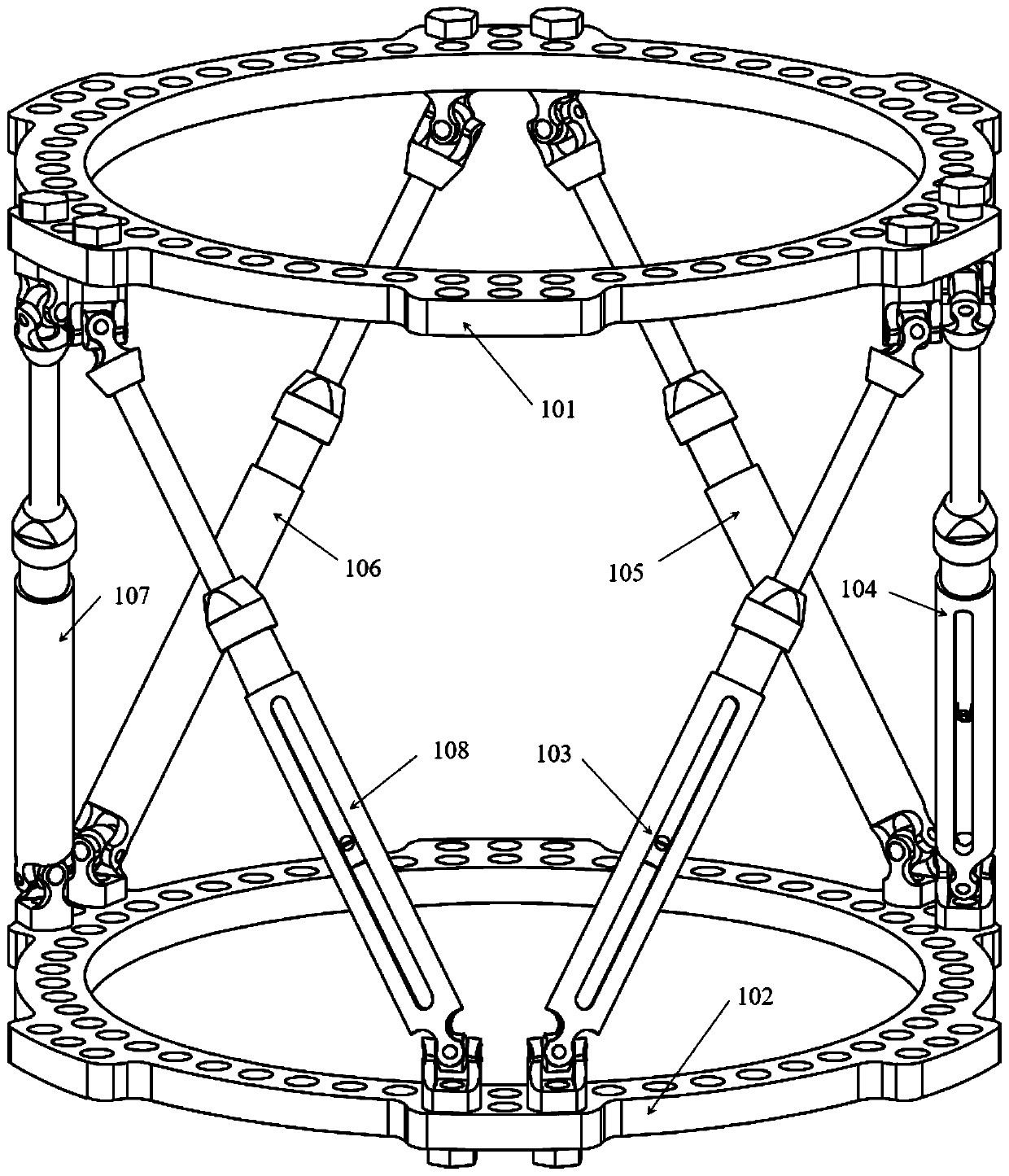 Bone load detection method based on six-axis parallel external bone fixation device