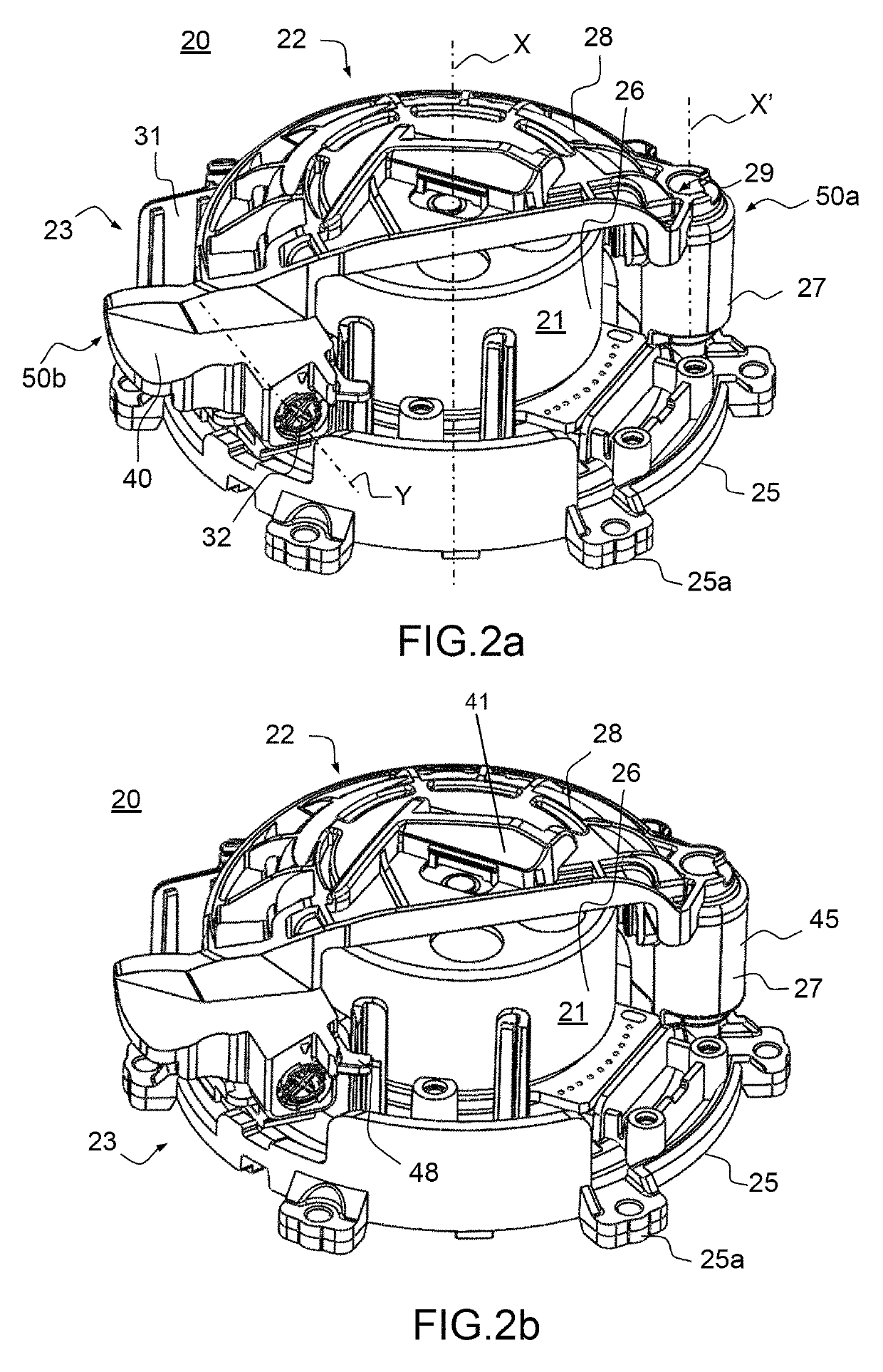 Key for actuating a plurality of humanoid robot mechanisms