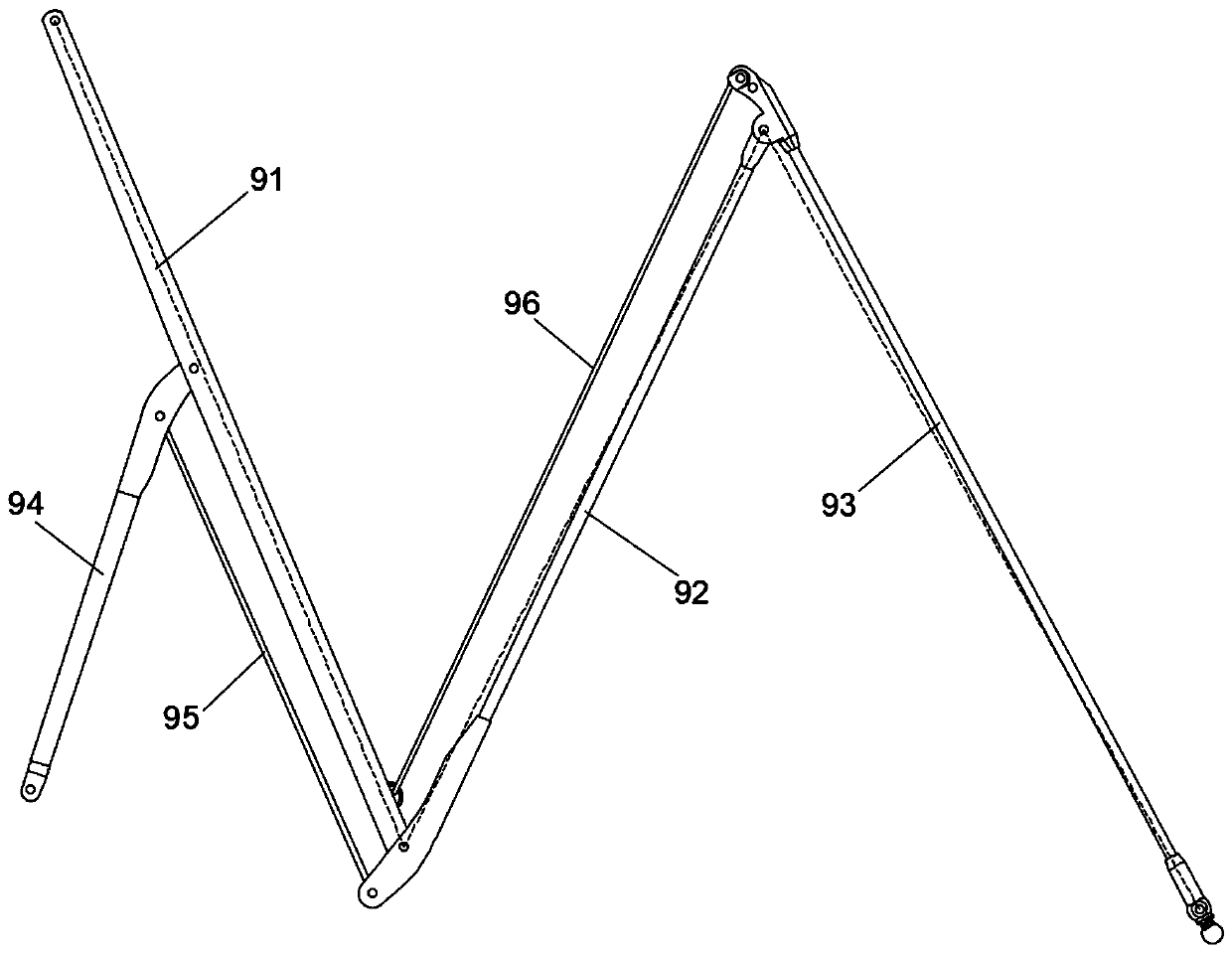 Automatic opening and closing multi-folding umbrella with short umbrella closing length