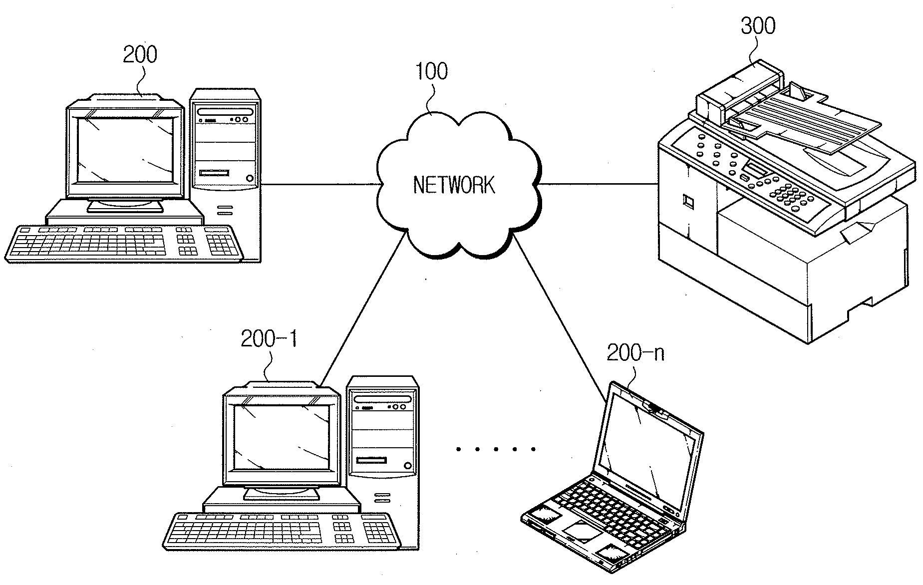 Network printer and network printing method of restricting host from using network printer