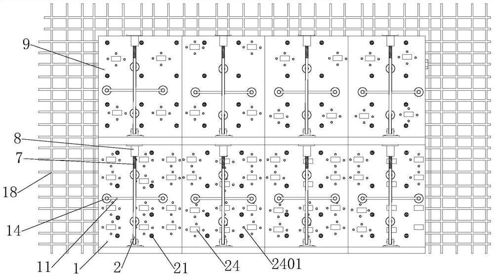 A construction method for wall concrete pouring wall formwork