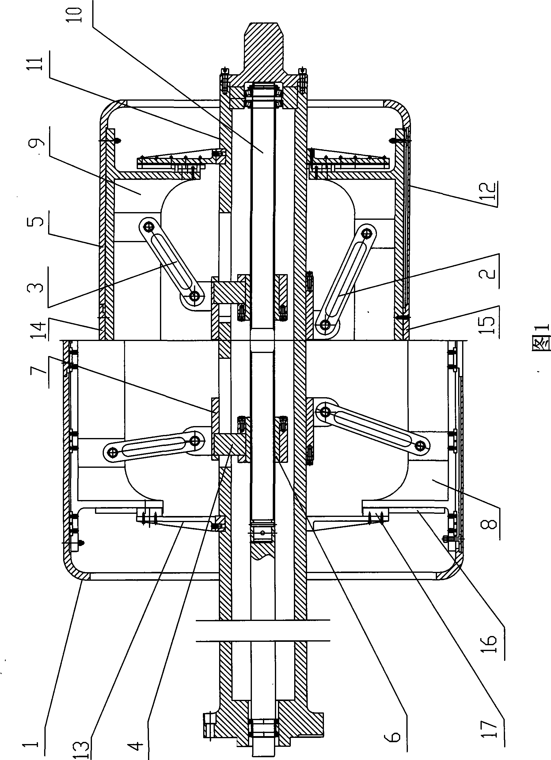 Assembly drum of all-steel meridian large tyre-forming machine