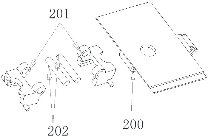 Lateral movement type bending hinge of flexible screen folding mobile phone