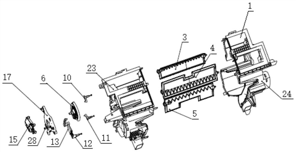 Double-sided mode disc air conditioner control mechanism