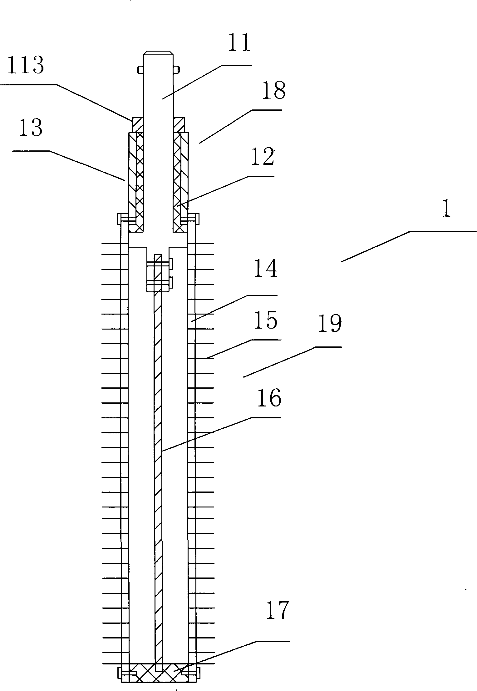 Device and method for inner bore type component brush plating