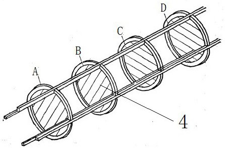 Baffling grid connecting structure