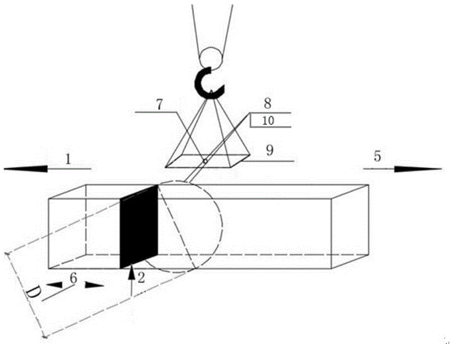 Gas-film-type core for on-line plugging of power plant boiler flue and plugging method of gas-film-type core