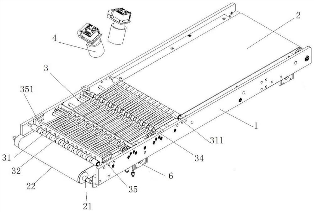 Synchronous flattening structure for flaky materials