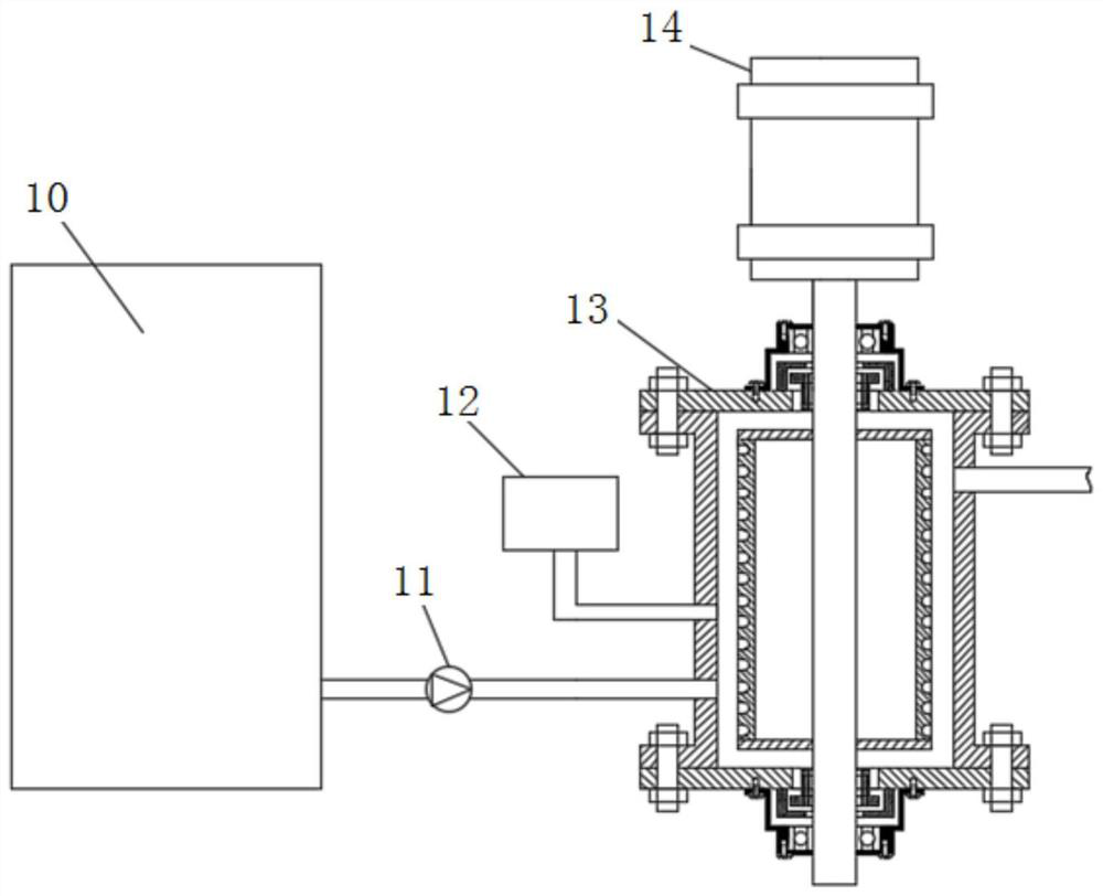 Device for treating antibiotic wastewater by combining hydrodynamic cavitation with oxidation