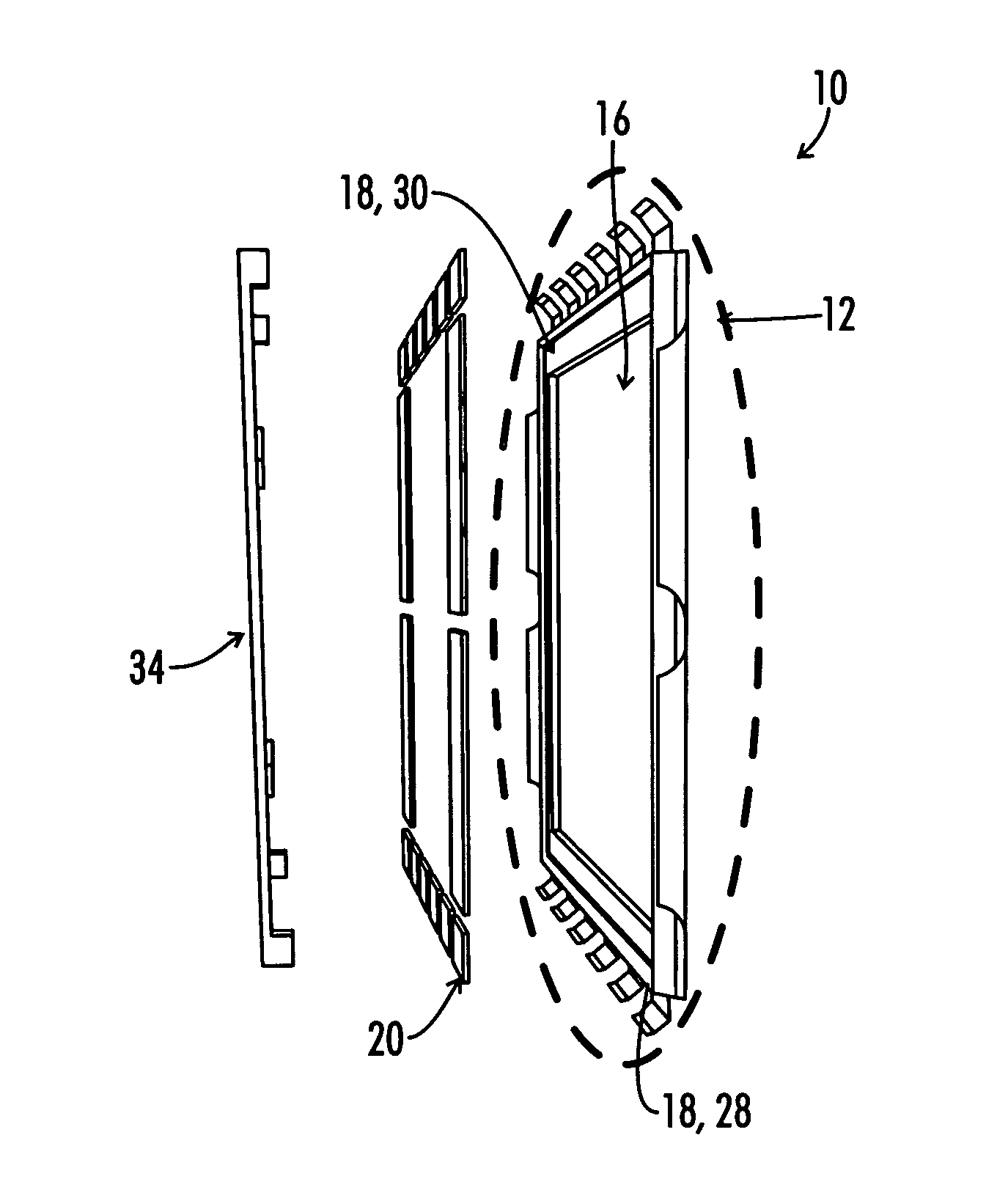 Display device having improved properties