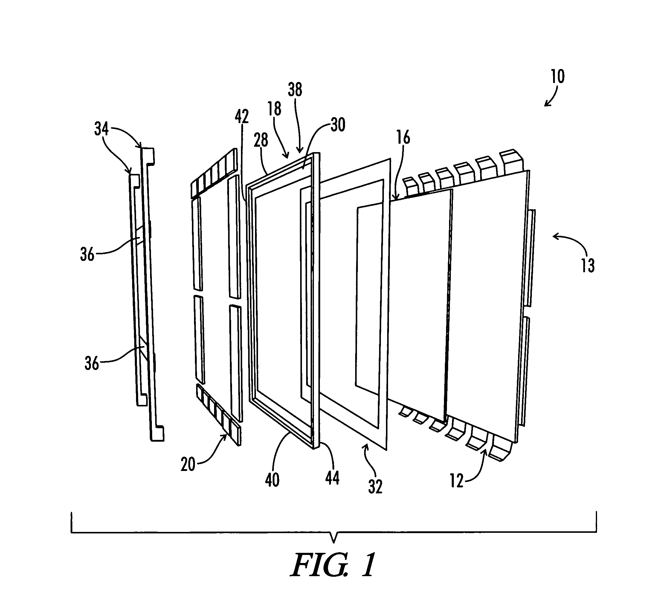 Display device having improved properties