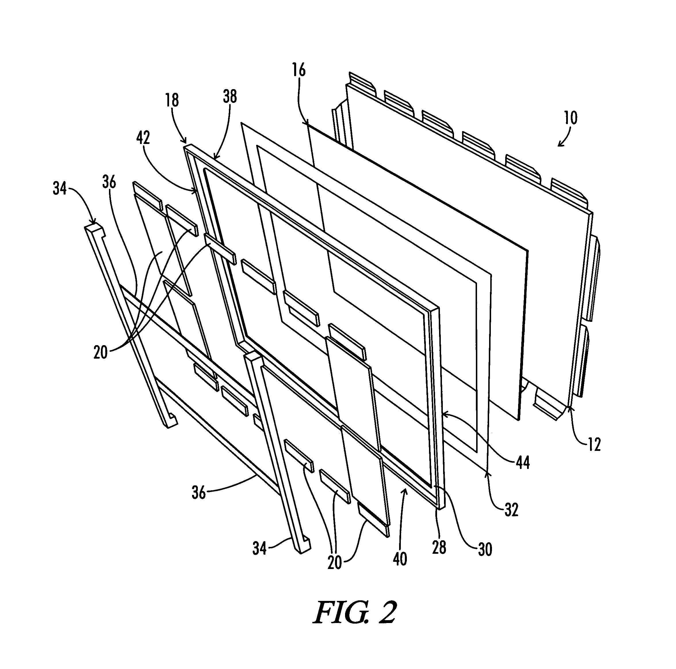 Display device having improved properties