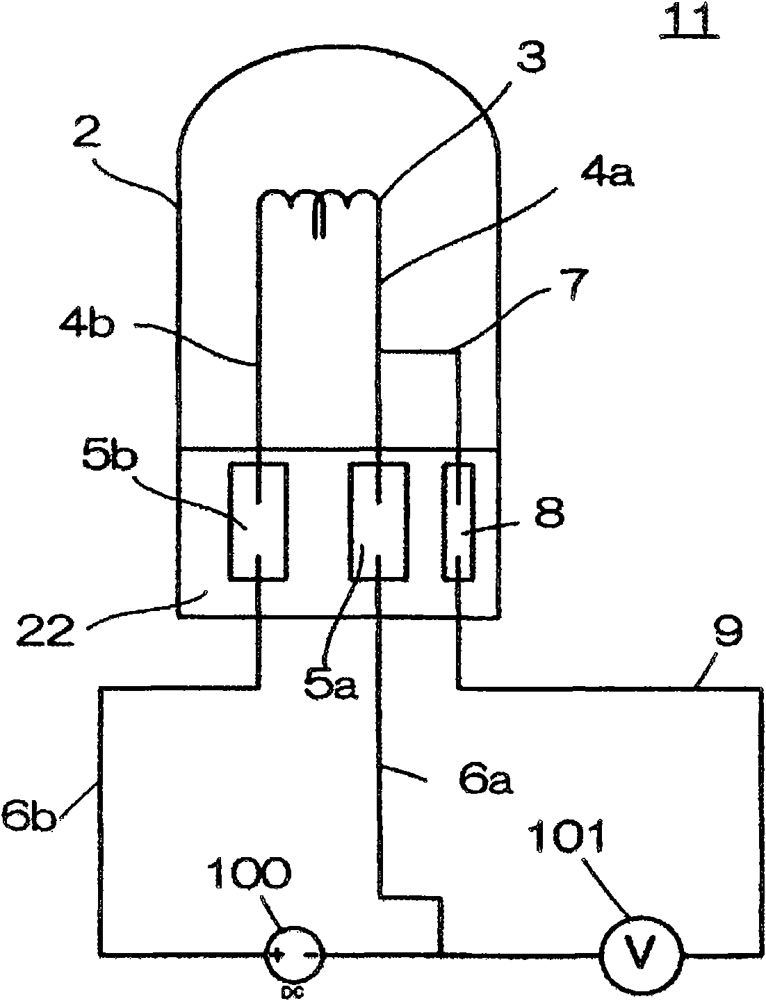 Lamp lighting device and filament lamp