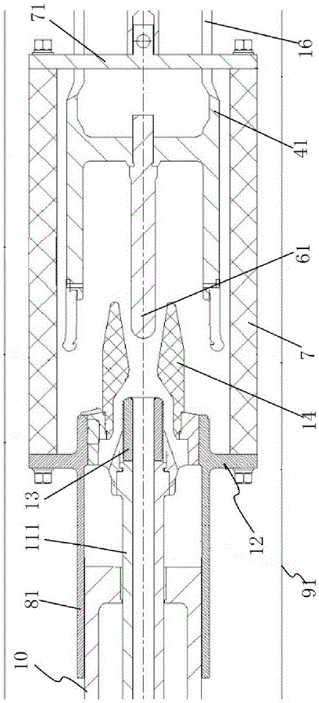 Arc extinguishing chamber assembly and porcelain column type sulfur hexafluoride circuit breaker