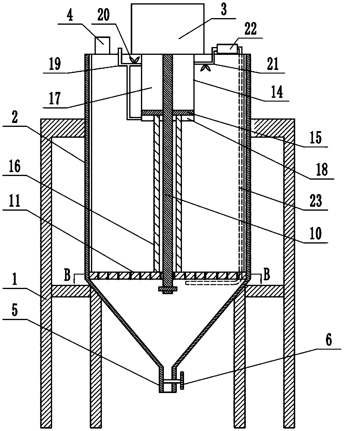 Bamboo pulp washing and scumming device