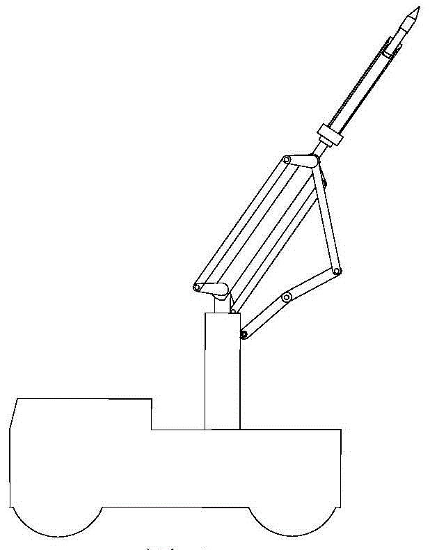 Six-freedom-degree five-rod movable welding robot