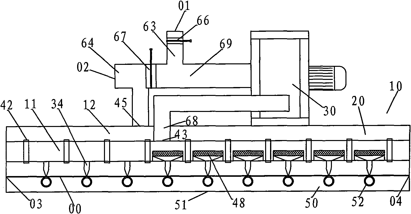 Nozzle heating type drying equipment