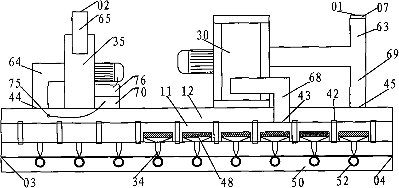 Nozzle heating type drying equipment