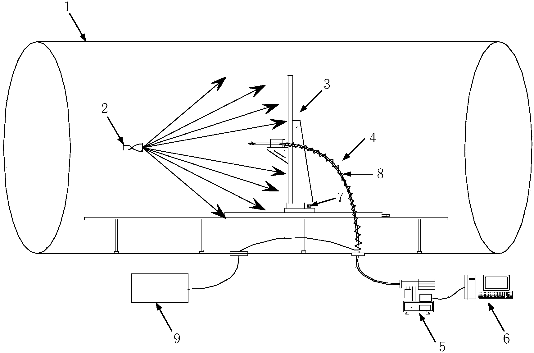 System and method for measuring plume multi-component space distribution in vacuum low-temperature environment