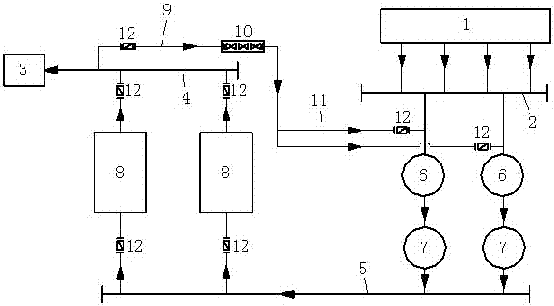 Method and device for ensuring low-load and stable operation of gas discharger